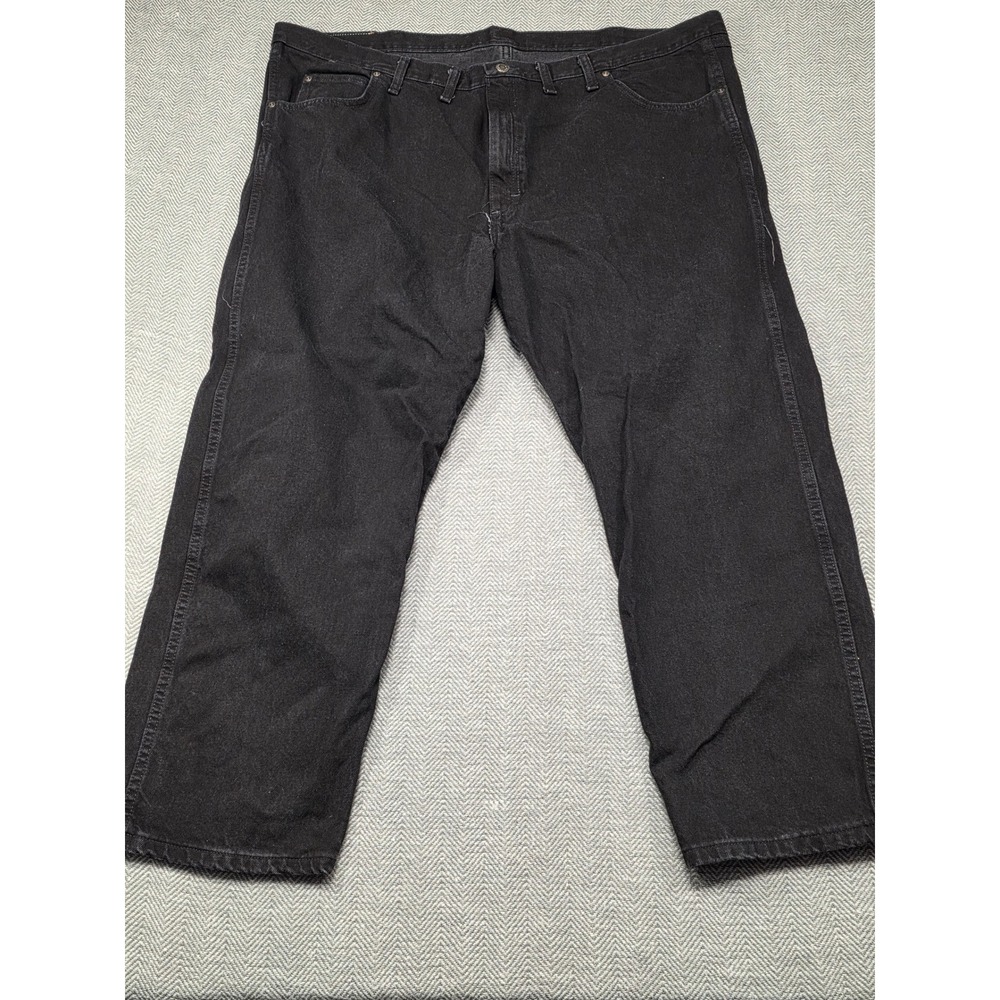 Wrangler Rugged Wear Mens Relaxed Fit Straight Leg Black Jeans 48x28 1035002OB
